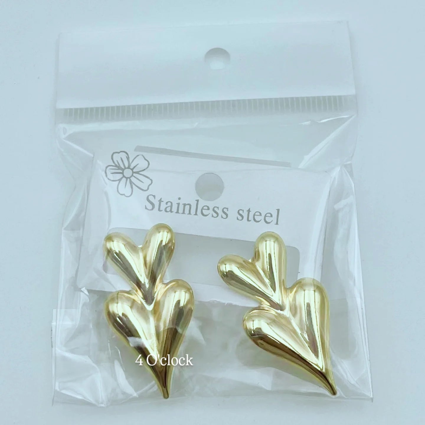 GE12: 💫Stainless Steel Earrings: Double Heart💫