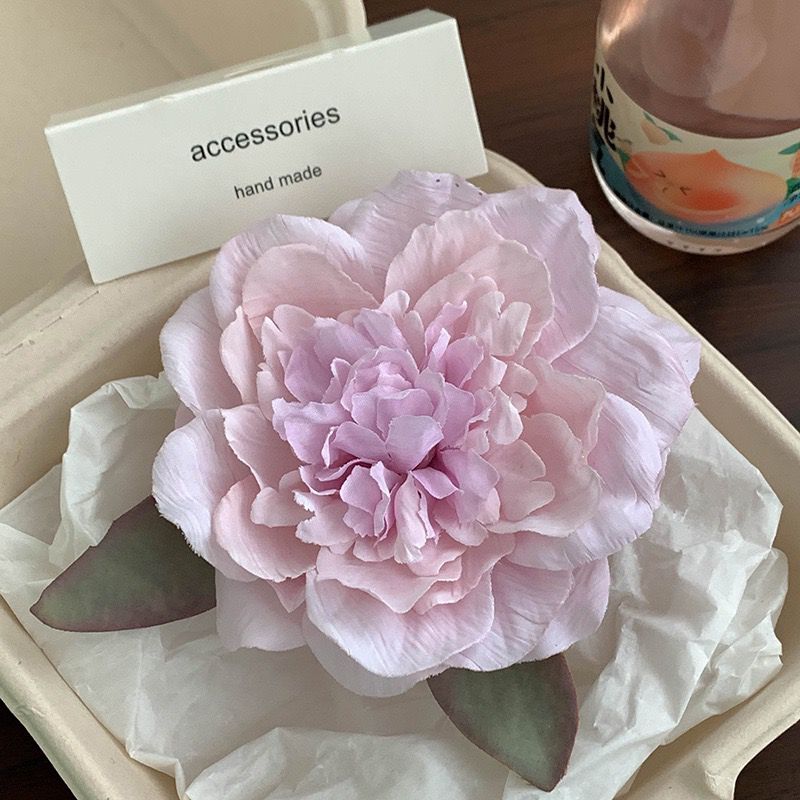 Artificial Flower Side Hairclips: Light Purple