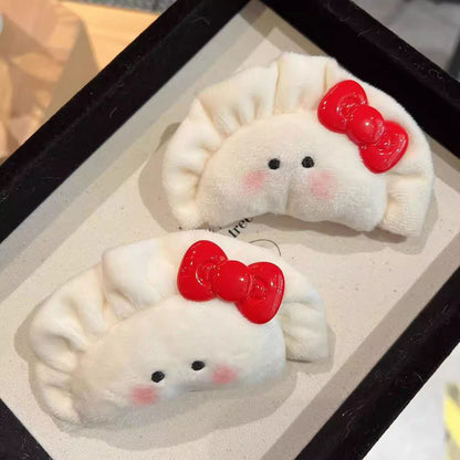 Fluffy Bow Dumpling Hairclaw