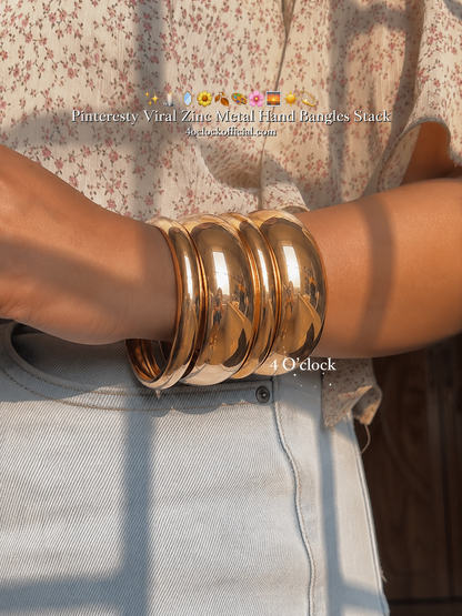 BOHO8: Boho Bangles: 4 pieces set (Golden)