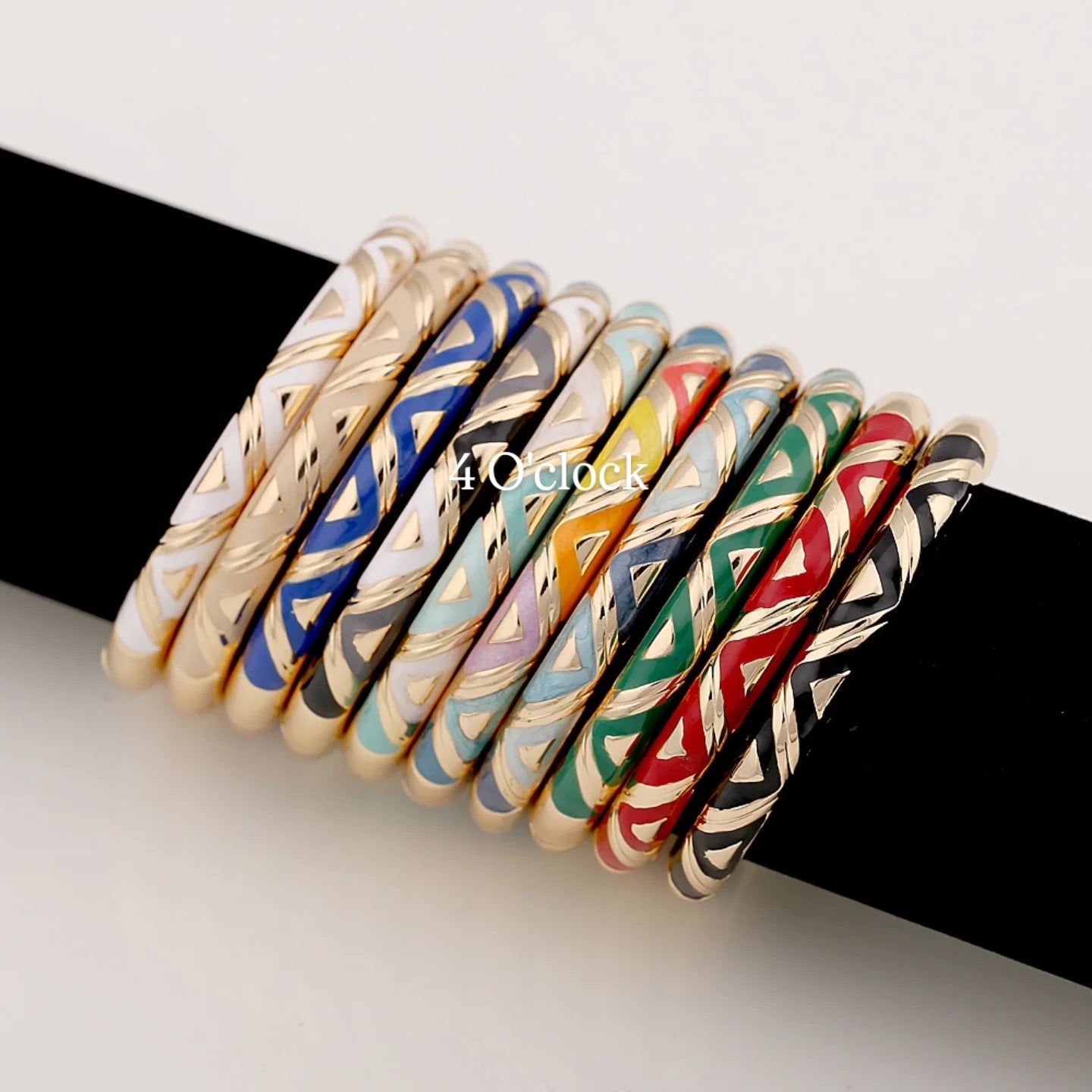 ✨🦢VC87: Vintage Victorian Enamel Bangles : Crimson Velvet 🌸🕯️