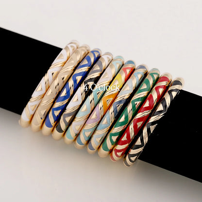 ✨🦢VC87: Vintage Victorian Enamel Bangles : Crimson Velvet 🌸🕯️