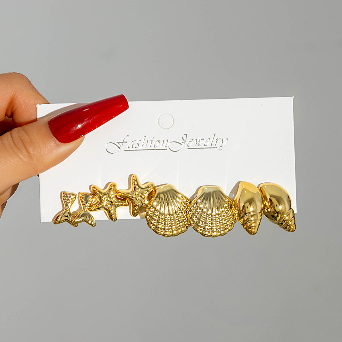 ES7: Maximalist Golden Earrings Set (4 pair)