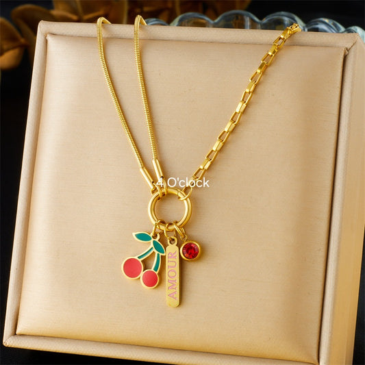 CS01: 18K Gold Plated Premium Stainless Steel Charm Necklace