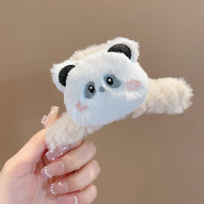 Plushy Cartoon Panda Hairclaws