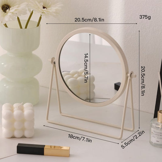 M36: Cosmetic Mirror: Cream White Stand