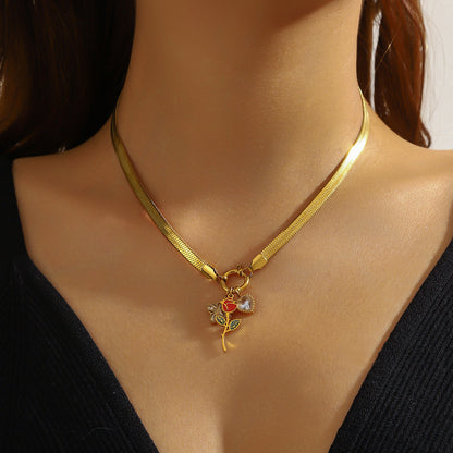 CN53: 18K Gold Plated Premium Stainless Steel Charm Necklace