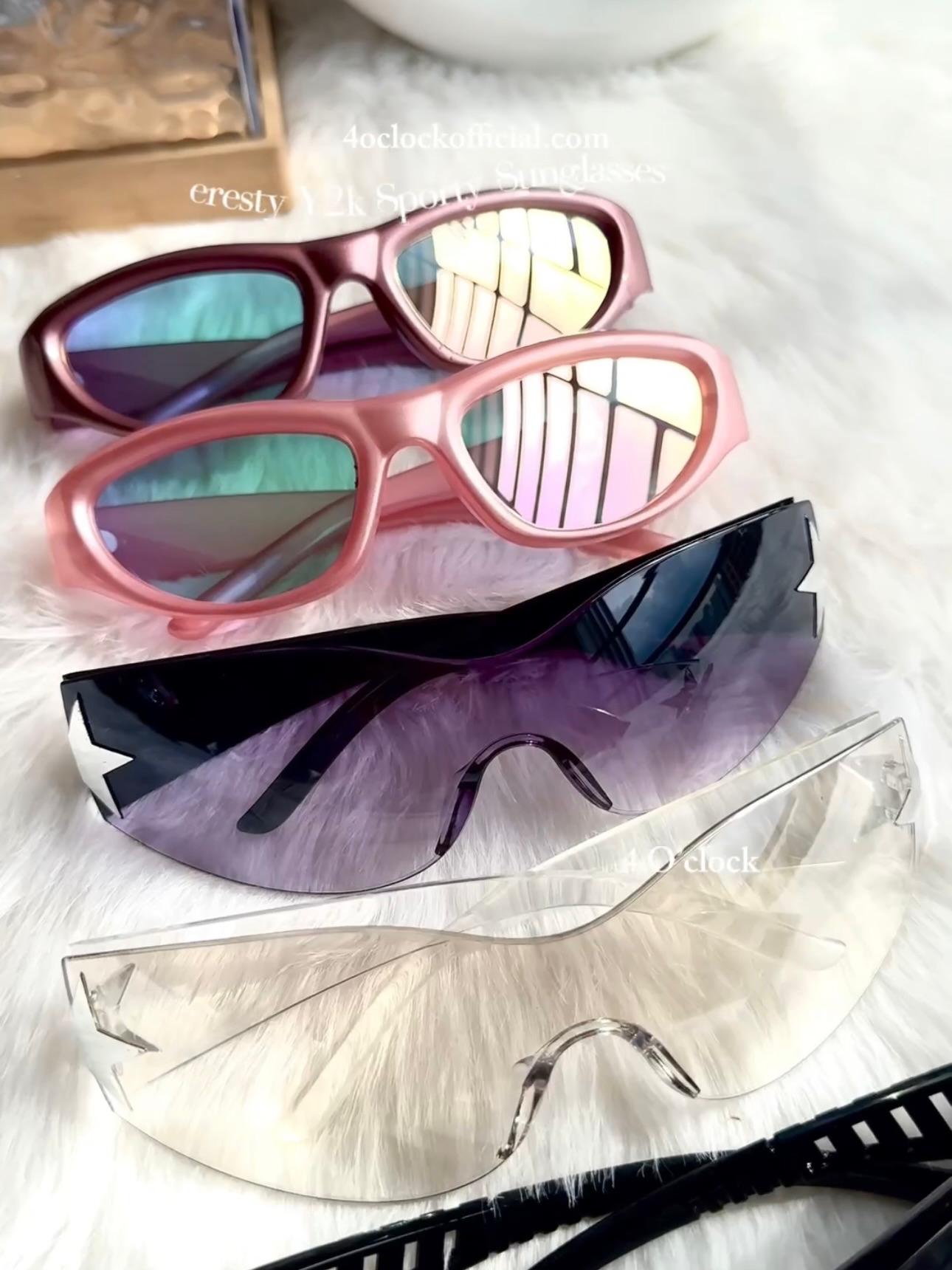S32: Pinteresty Y2K Star sunglasses : Transparent (with box) Unisex
