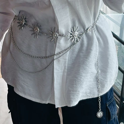 WC04: Pinteresty Waist Chains: Silver Sun