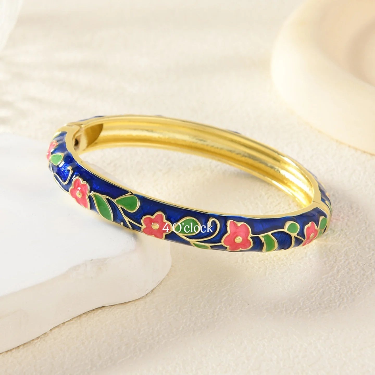 ✨🦢VC154: Vintage Victorian Enamel Bangles : Royal Dusk 🌸🕯️