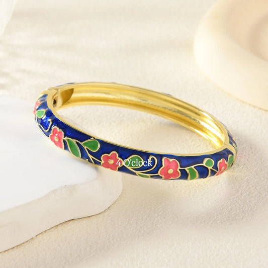 ✨🦢VC154: Vintage Victorian Enamel Bangles : Royal Dusk 🌸🕯️