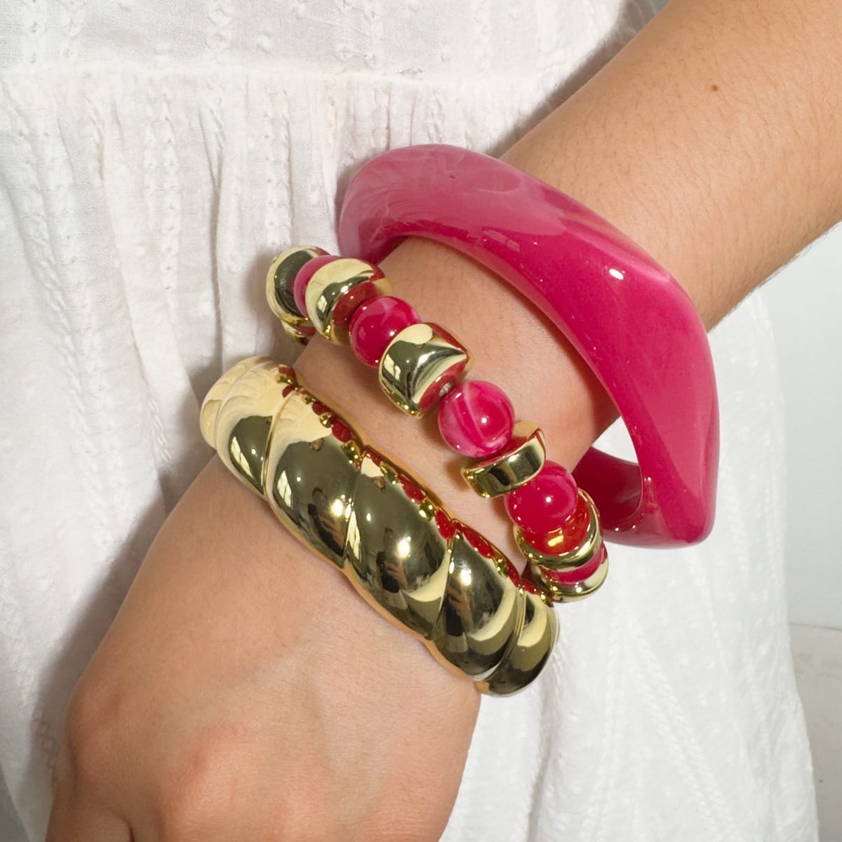 HC200: Trendy Resin Bangle Set (3 pcs)