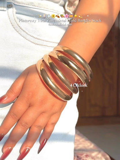 BOHO3: Boho Bangles: 4 pieces set (Golden)