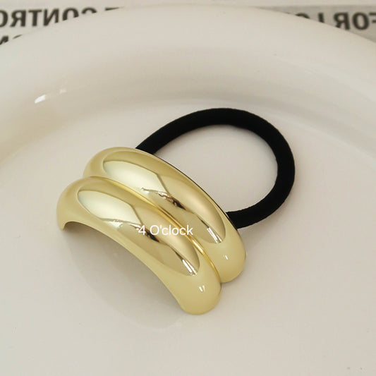Pinteresty Chunky Hairband: Double Arc Gold