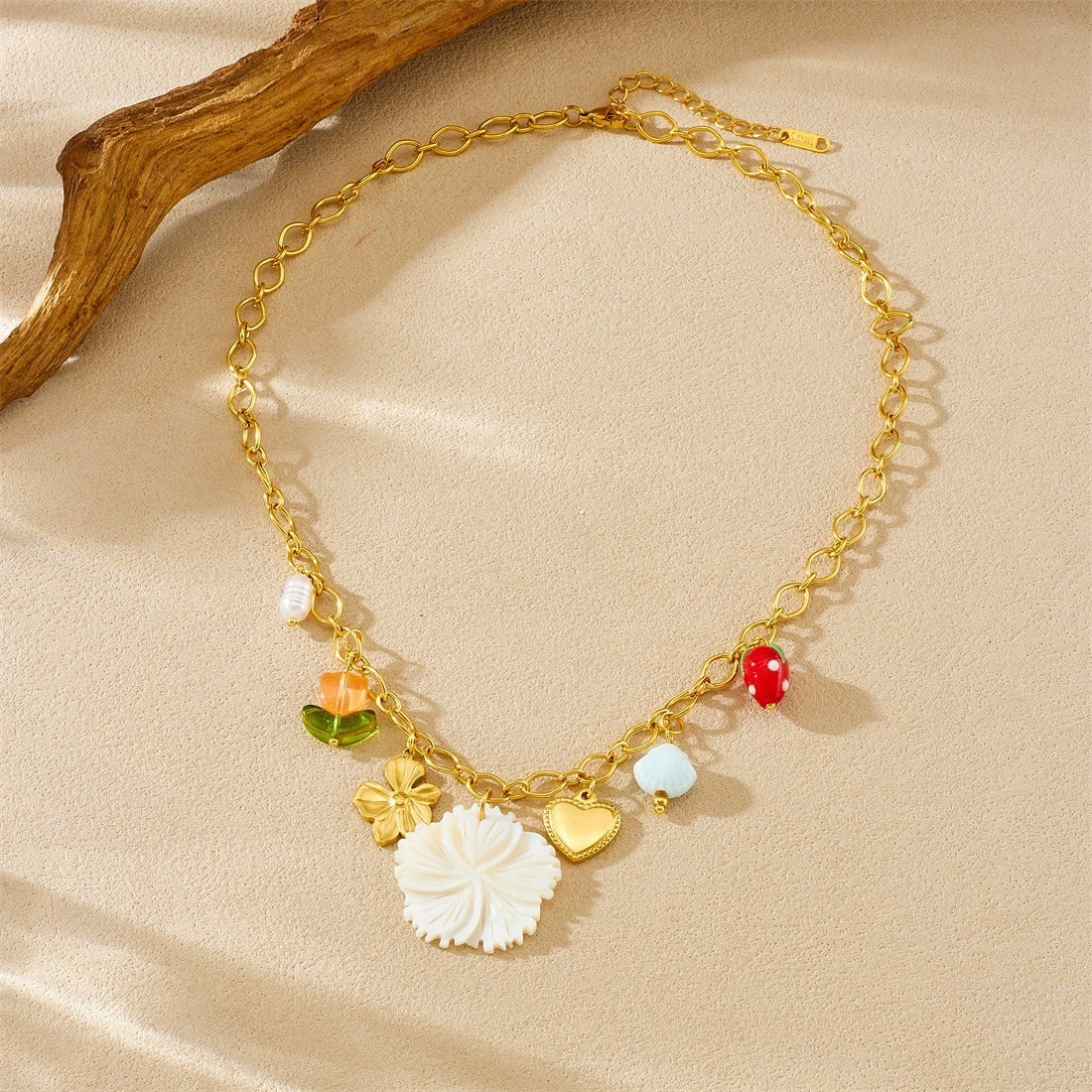 CN43: 18K Gold Plated Premium Stainless Steel Charm Necklace