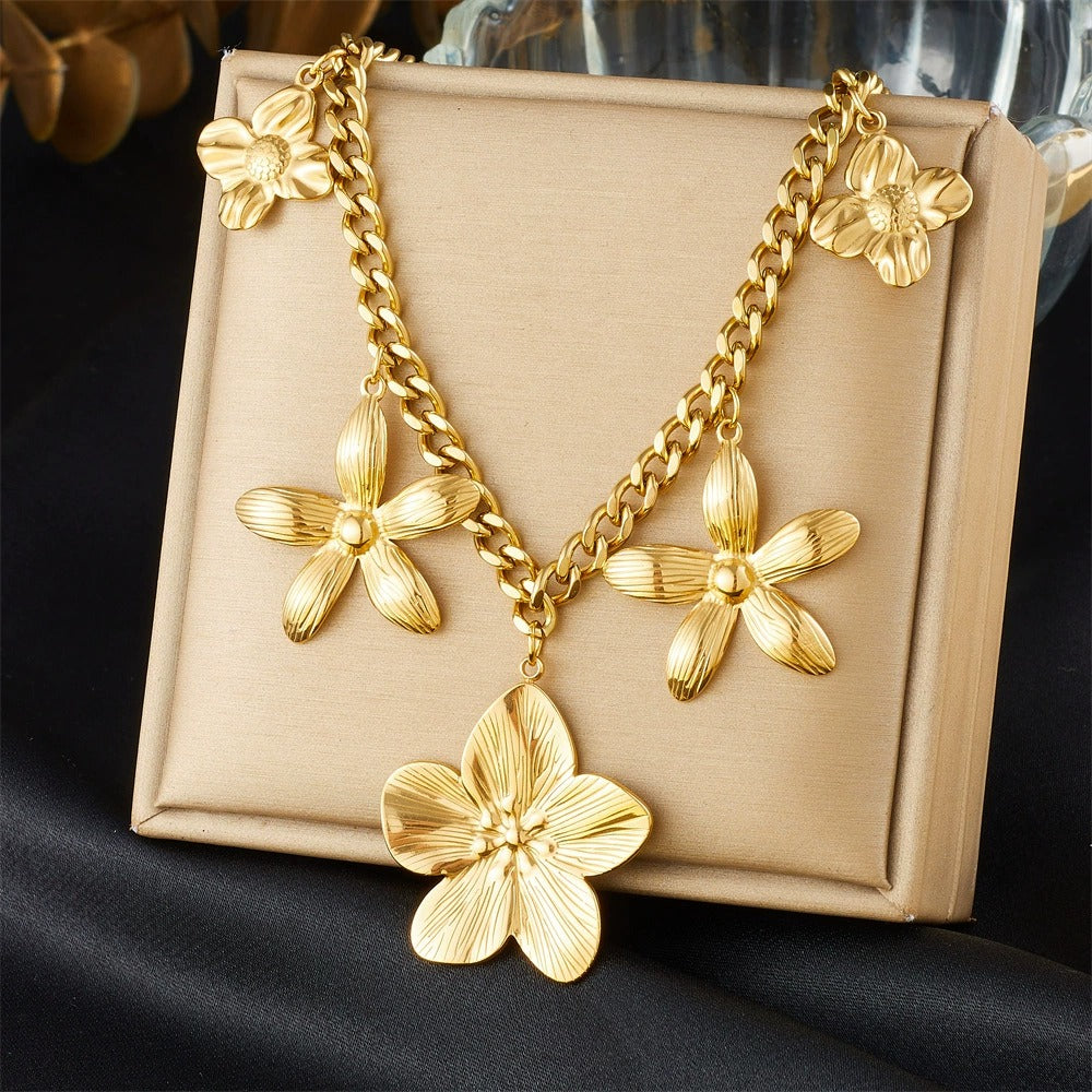 CN08: 18K Gold Plated Premium Stainless Steel Charm Necklace