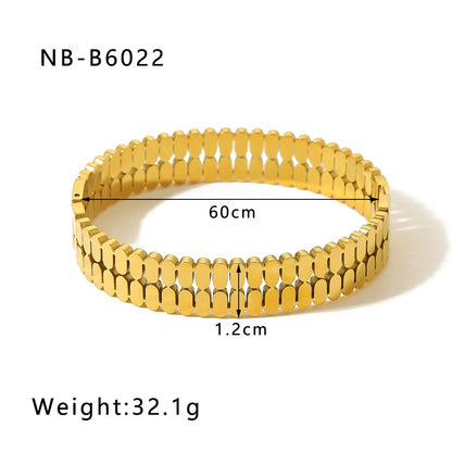 CB04: 18k Gold Plated Premium Stainless Steel Cuff Bangles