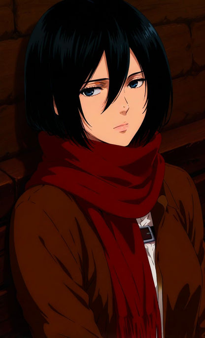 Mikasa-Inspired Muffler: Caramel