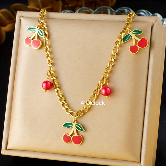 CS06: 18K Gold Plated Premium Stainless Steel Charm Necklace