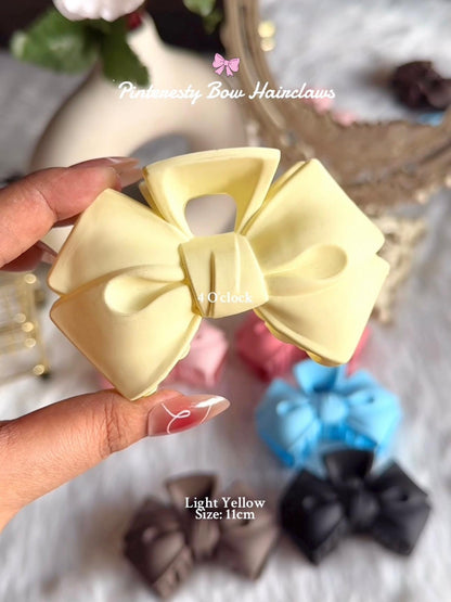 Bow Hairclaws : Light Yellow