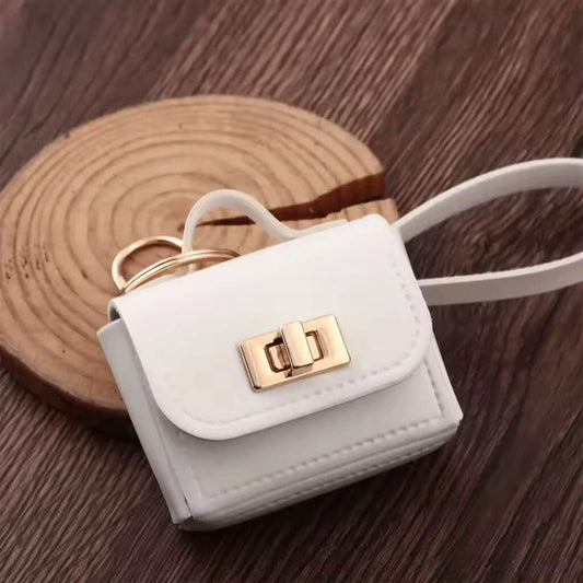 Mini Bag Charm: White