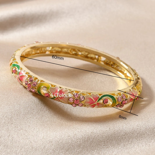 ✨🦢VC168: Vintage Victorian Enamel Bangles : Pretty Pink🌸🕯️