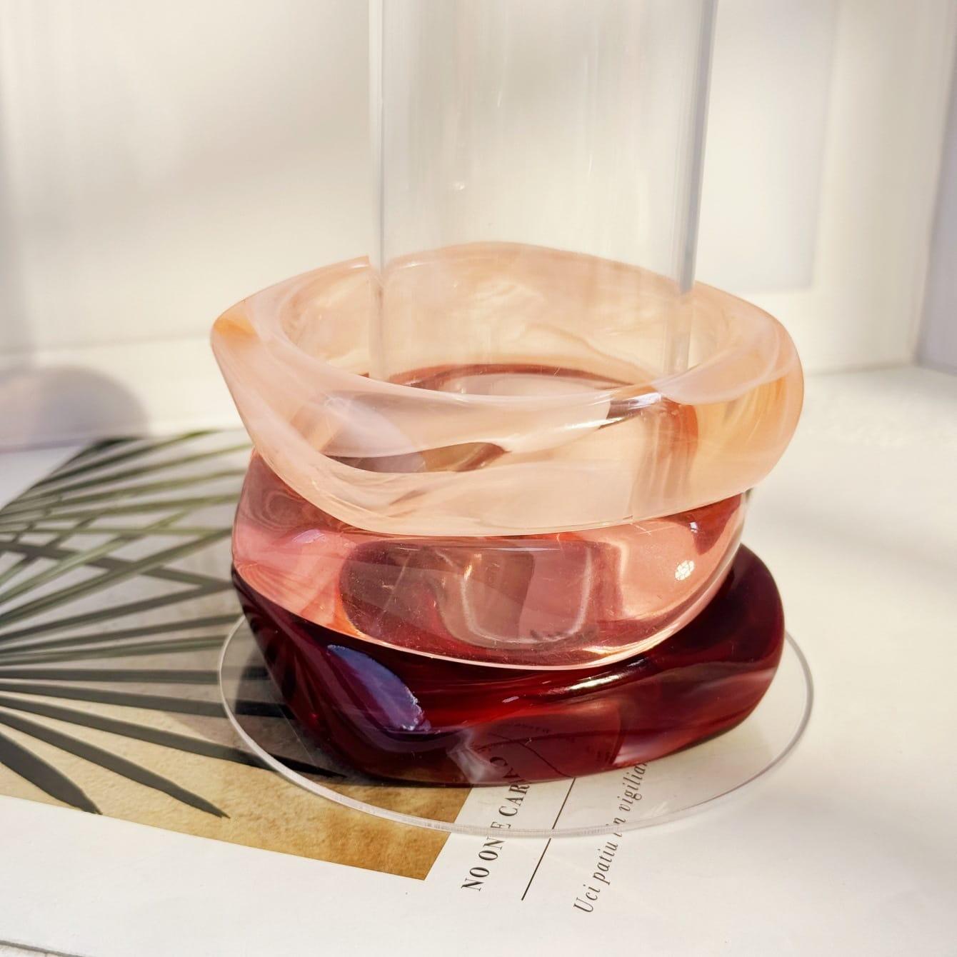 HC175: Trendy Resin Bangle Set (3pcs)