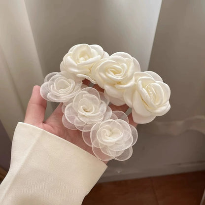 Rose Hairclip: Chiffon