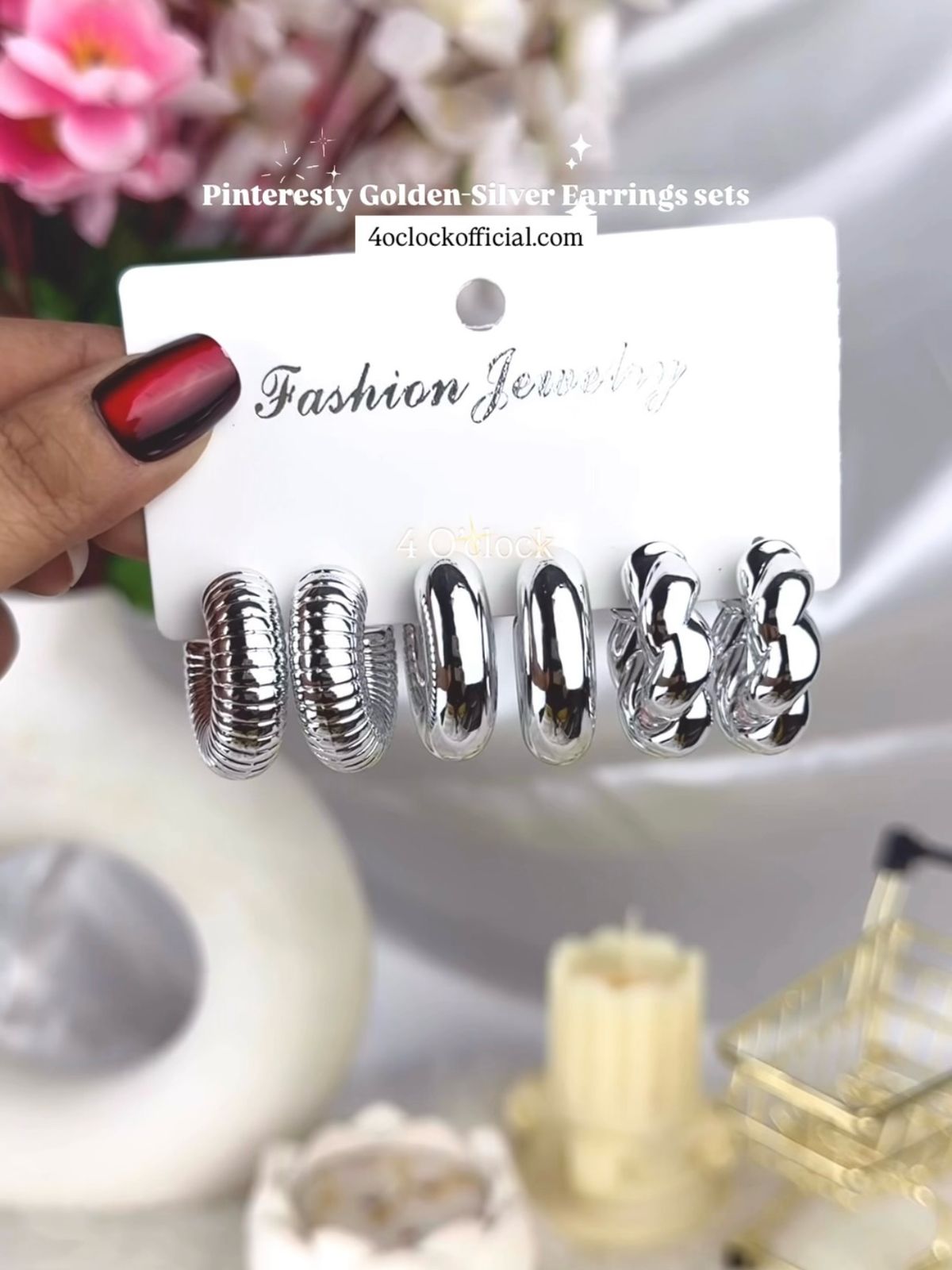 Silver Earrings sets: 03