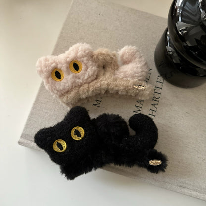 Kawai Cat Plush Hairclaws: Black