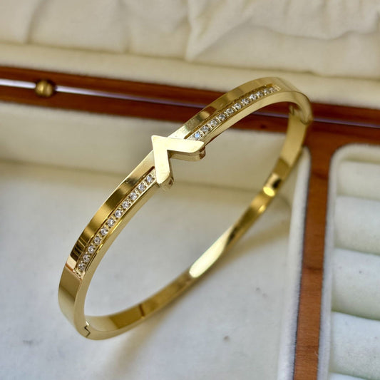 CB25: 18k Gold Plated Premium Stainless Steel Cuff Bangles