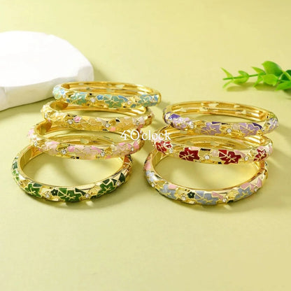 ✨🦢VC175: Vintage Victorian Enamel Bangles : Ethereal Night 🌸🕯️