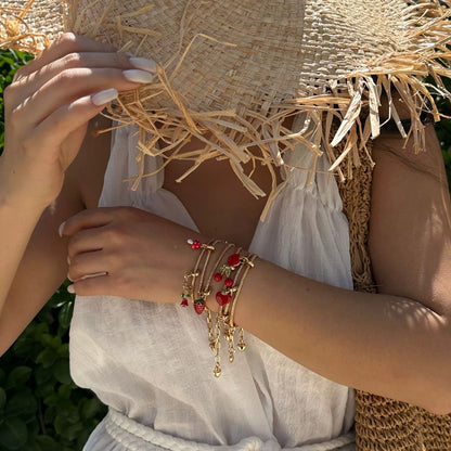 BN56: 18K Gold Plated Premium Stainless Steel Charm Bracelet