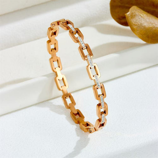 CB09: 18k Gold Plated Premium Stainless Steel Cuff Bangles: Monserrat