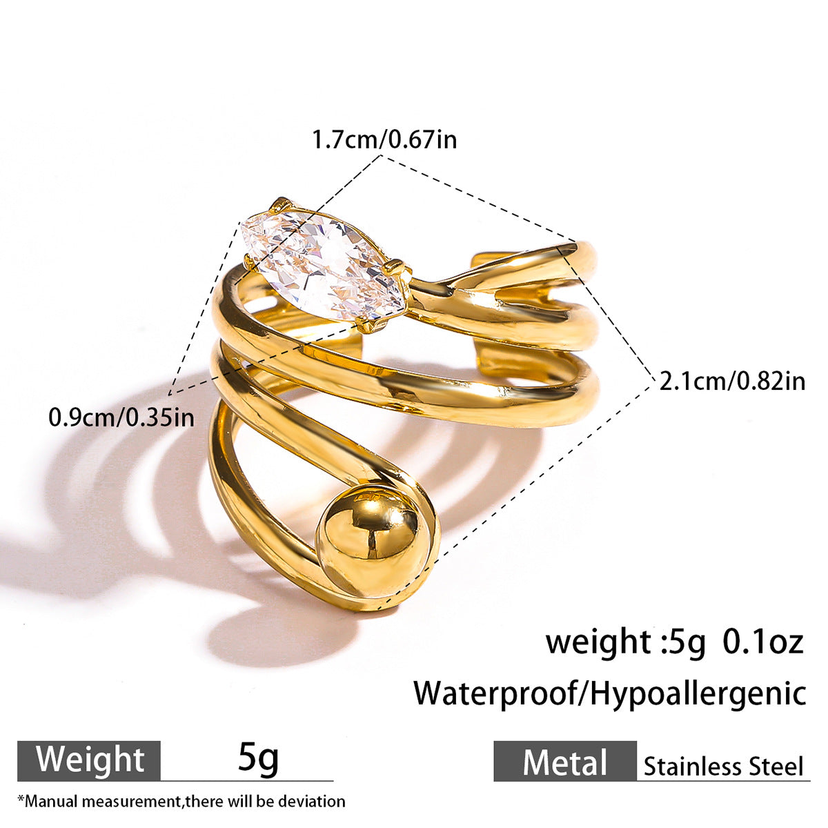 R395: Premium Stainless Steel Finger Ring