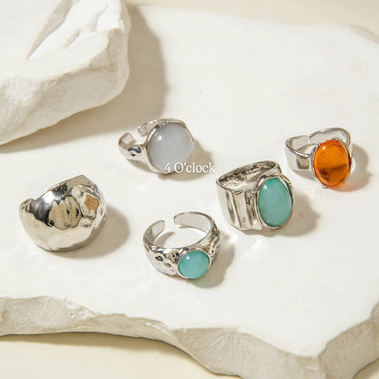 ✨RS76: Maximalistic Finger Ring Sets (Silver) - 5pcs (Full set adjustable)