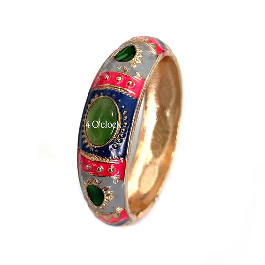 ✨🦢VC212: Vintage Victorian Enamel Bangles : Midnight Rose 🌸🕯️