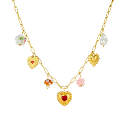 CS10: 18K Gold Plated Premium Stainless Steel Charm Necklace