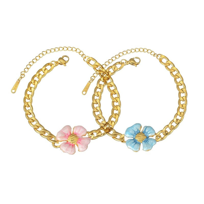 BN34: 18K Gold Plated Premium Stainless Steel Charm Bracelet