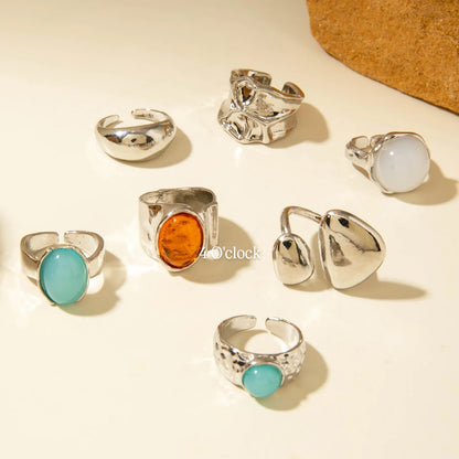 ✨RS78: Maximalistic Finger Ring Sets (Silver) - 7pcs (Full set adjustable)