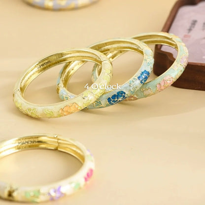 ✨🦢VC100: Vintage Victorian Enamel Bangles : Lilac Dream  🌸🕯️