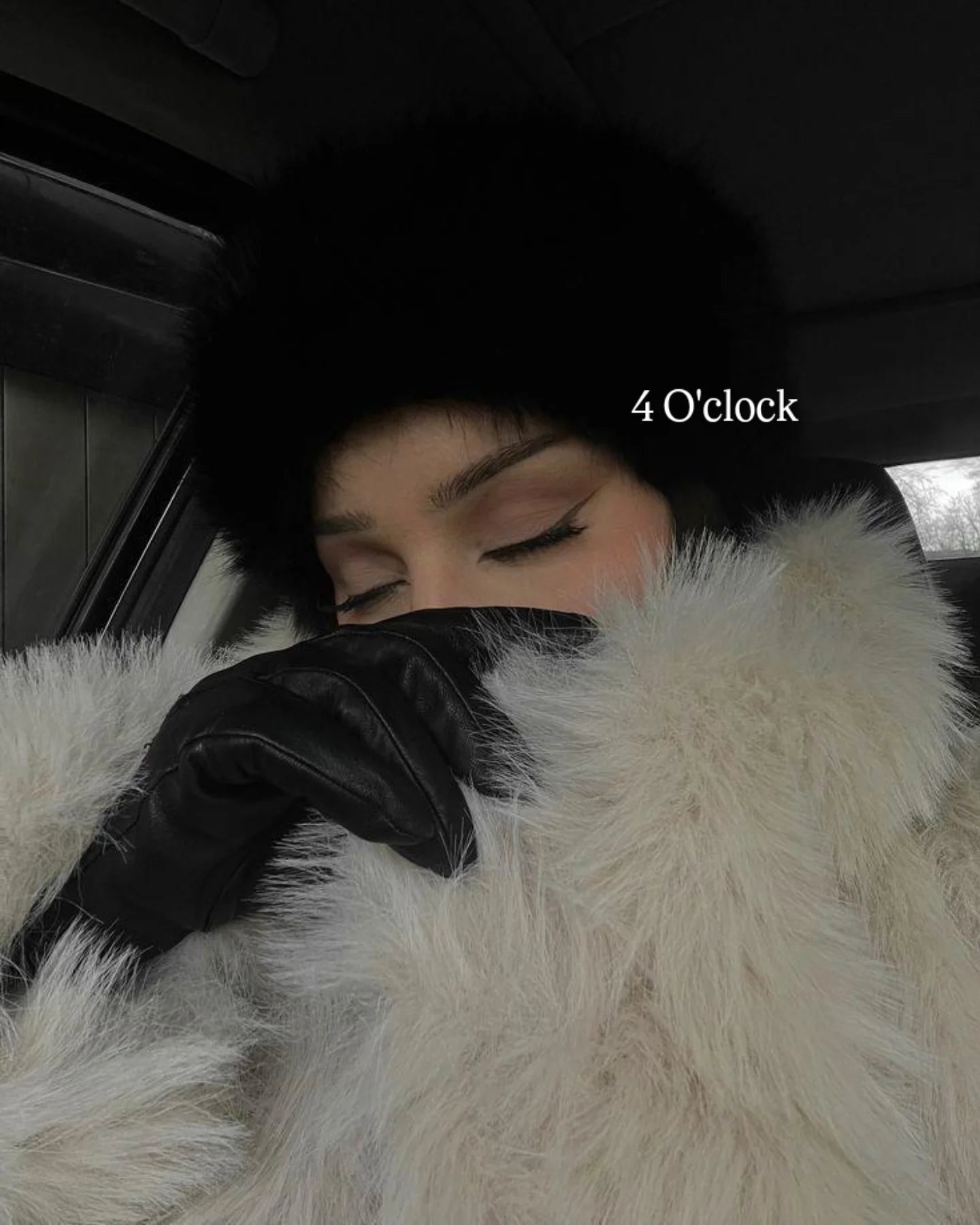 Mongolian Faux Fur Hat: Black