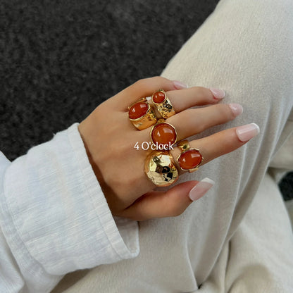 ✨RS98: Maximalistic Finger Ring Sets (Golden) - 5pcs (Full set adjustable)
