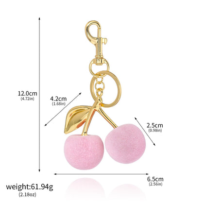 Pink Cherry Bag Charm/Keychain
