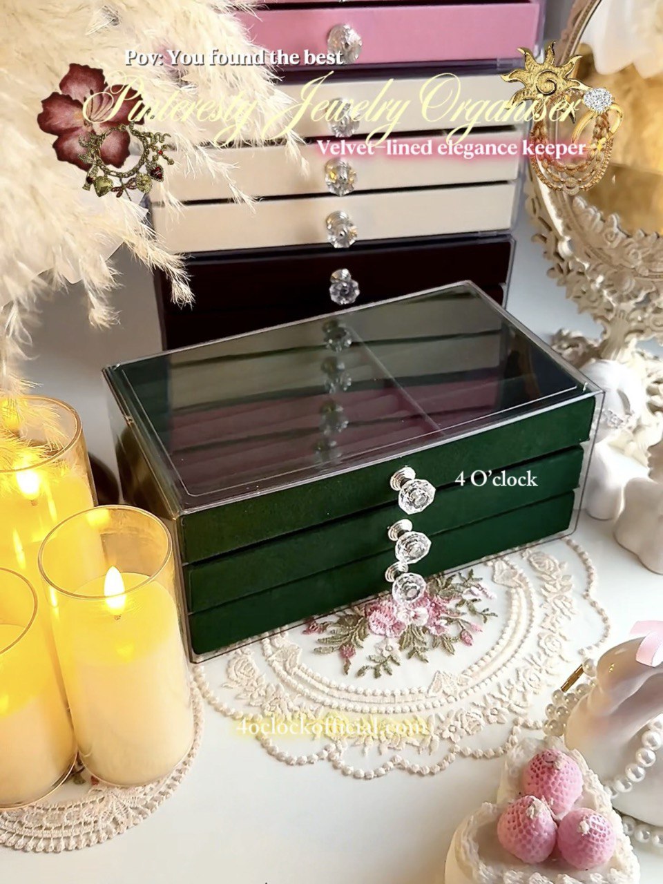 Big Jewelry Organiser: Dark Green