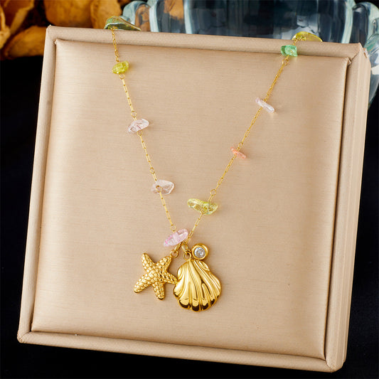 CN17: 18K Gold Plated Premium Stainless Steel Charm Necklace