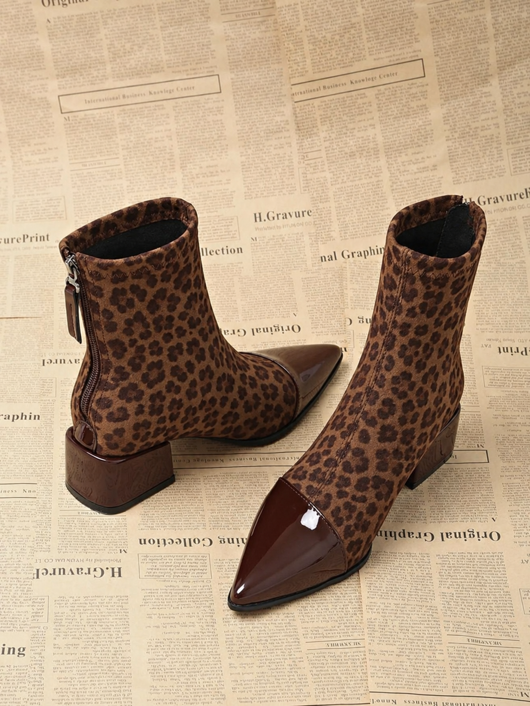 Block Heel Ankle Boots: Khaki, Leopard, Black, Brown (PRE ORDER ONLY)
