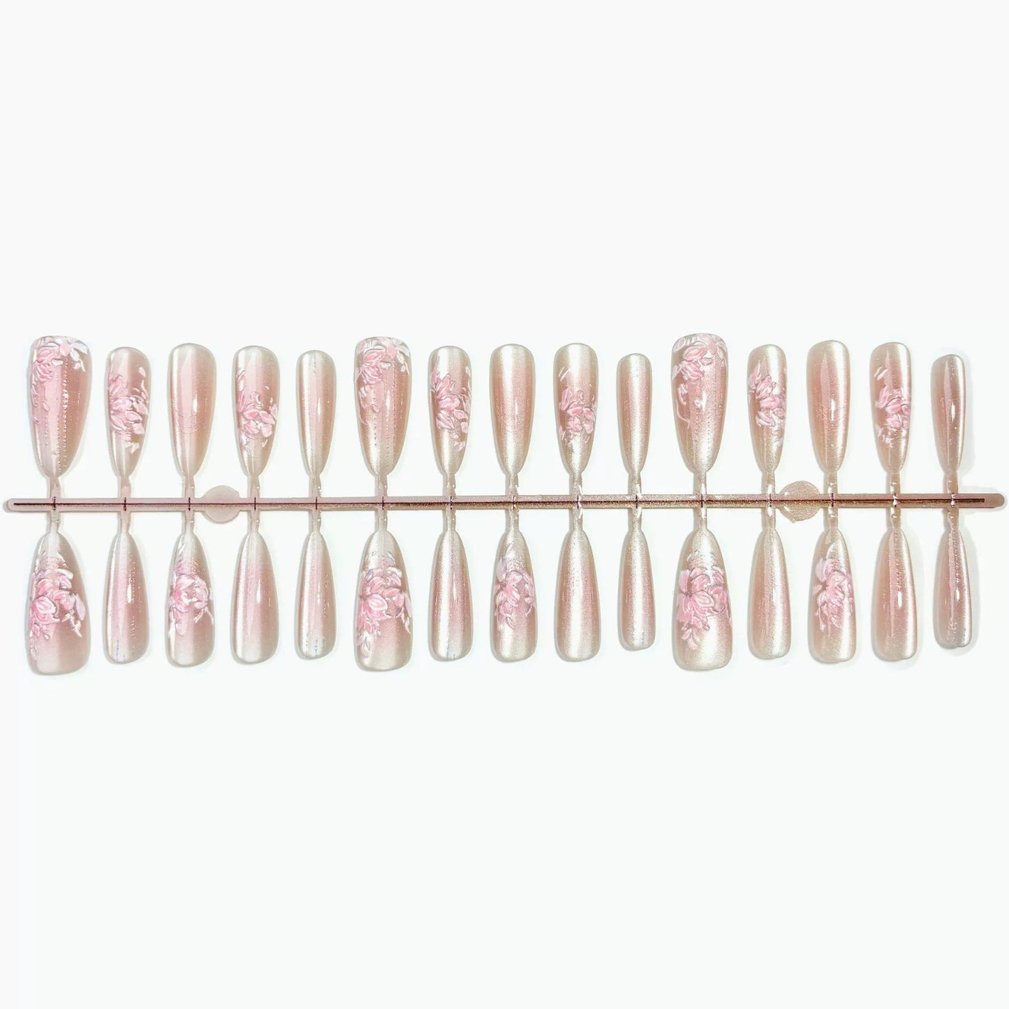 N31: Press On Nails: Velvet Luxe. Size XS (10 Pcs) - With 12pcs FREE glue stickers.