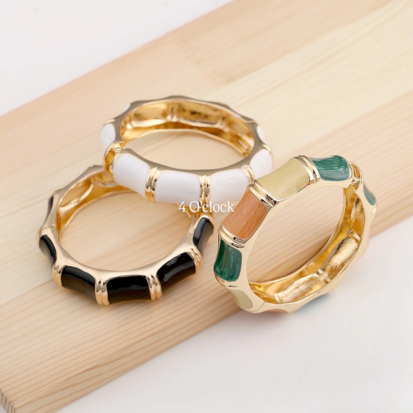 VC76: Vintage Victorian Enamel Bangles : Rainbow Dream