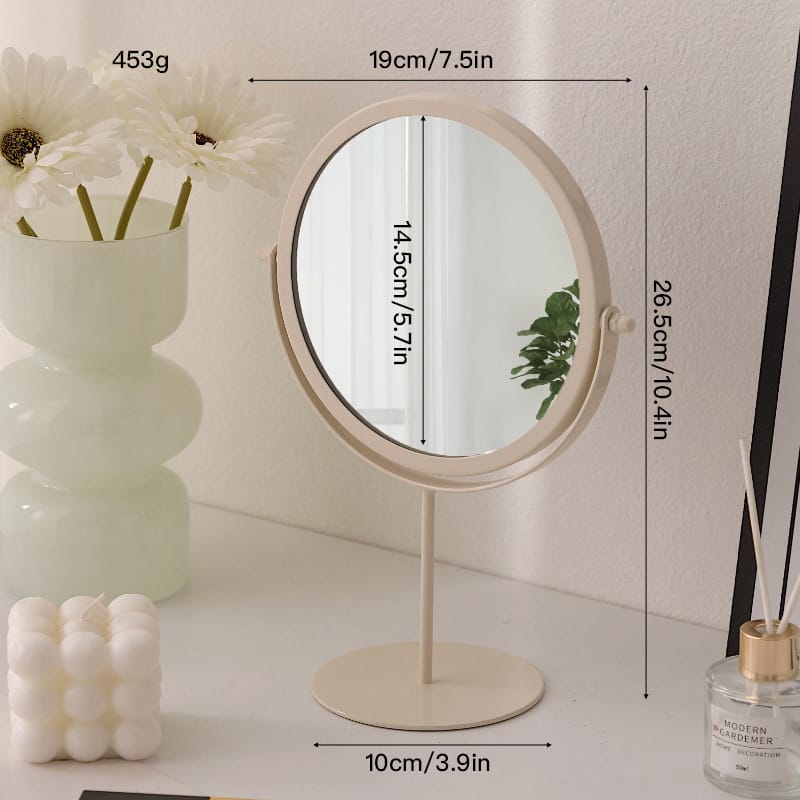 M35: Cosmetic Mirror: Cream White